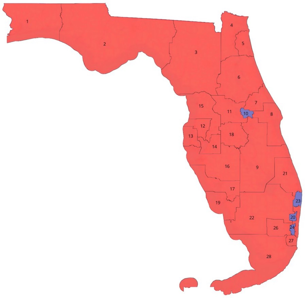 DeSantis Proposes Gerrymander to Eliminate 4 Democratic Seats
